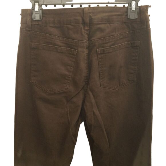 Bandolino Womens Size 8 Brown Solid Caroline Slim Fit Khaki Jeans - Picture 5 of 9